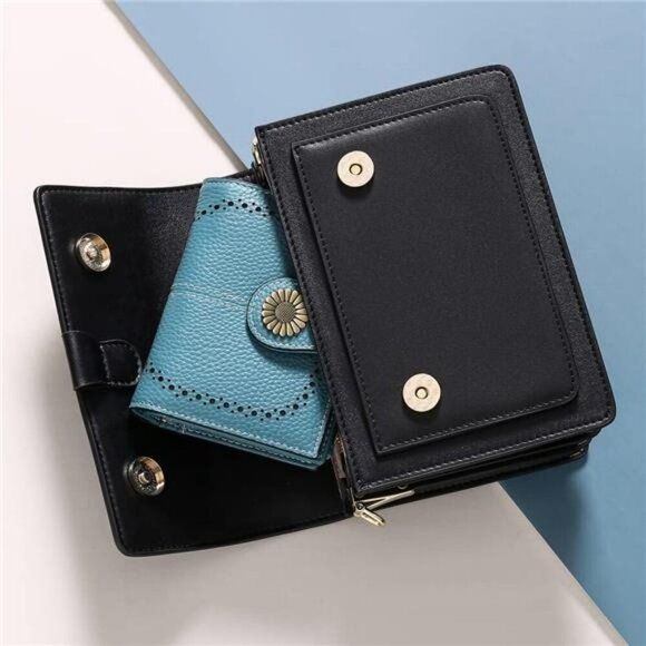 Sendefn Small Leather Wallet Women RFID Bifold Card Holder Zipper Coin Purse - Picture 6 of 7